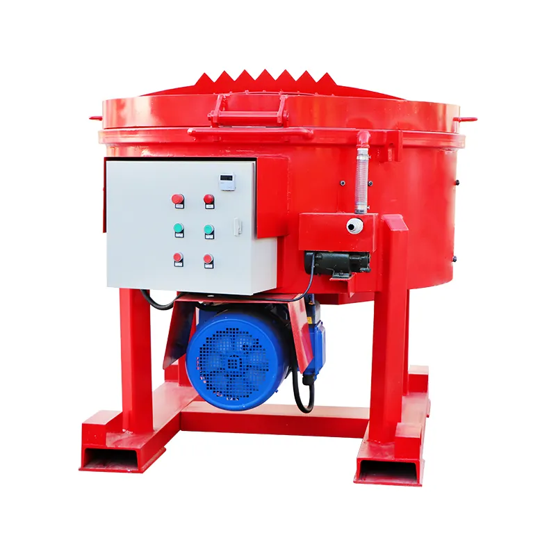 Turbo di động bánh di động 500kg vật liệu chịu lửa castable xi măng Pan Mixer