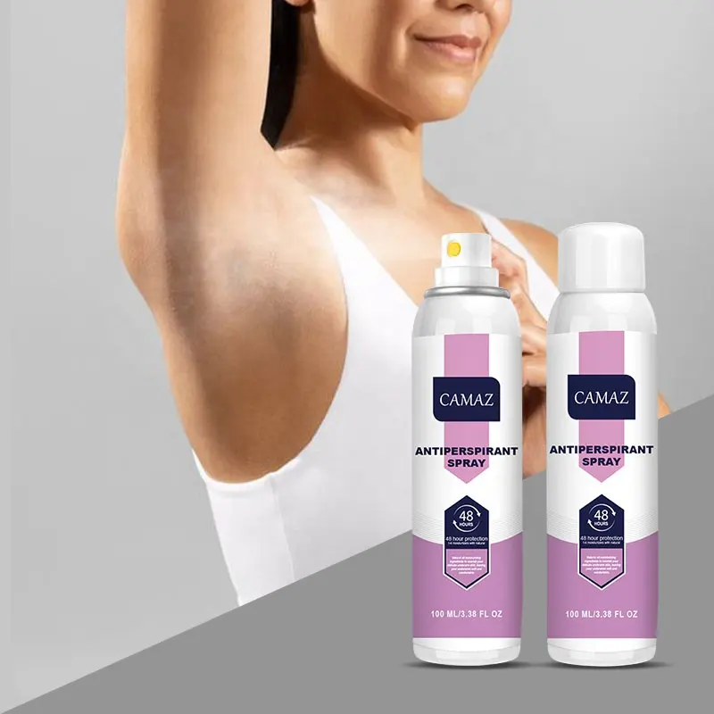 CAMAZ韓国製女性用発汗防止スプレー用の48時間の汗と臭いを保護する消臭剤