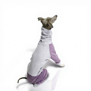 부드러운 신축성 캐주얼 배색 이탈리안 그레이하운드 위핏 겨울용 네발리스 폴리에스터 하이칼라 따뜻한 벨링턴 강아지 옷 - Product Image 2