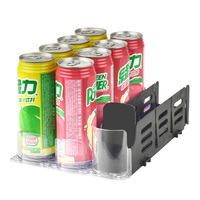 Système de poussoir à boissons modulaire détachable, plateau de présentation de boissons en plastique amovible avec séparateur pour étagère de refroidisseur de supermarché
