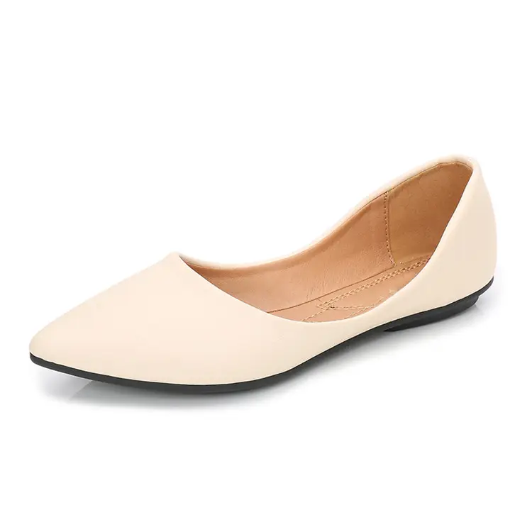 2020 Mode Reine Farbe lässig Bequeme Größe flache Schuhe Frauen