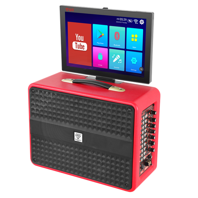 Diamond Karaoke Machine Wifi Screen Speaker Lyric Display Android System Portable Wireless Karaoke System