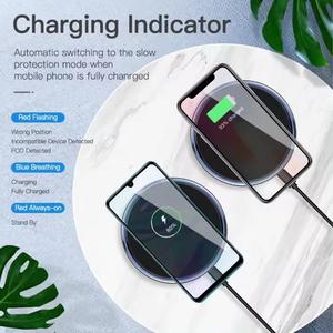 Cargador Inalámbrico Universal <span class=keywords><strong>Q</strong></span> I de 20 W, Carga Rápida para <span class=keywords><strong>iPhone</strong></span> y Samsung, Base de Carga Inalámbrica Redonda con Espejo Iluminado - Product Image 6