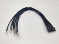 Kabel Harness Hitam Satu Jalur Dengan Konektor Terminal Molex 20 Pin