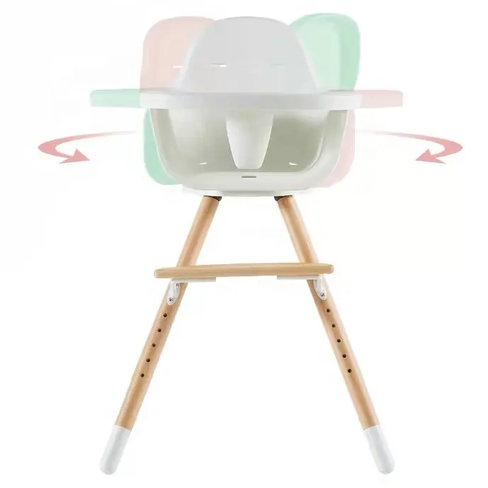 360 Grad drehbarer Sitz einzigartiger Baby hochstuhl/Baby fauler Stuhl/antiker Baby hochstuhl aus Holz