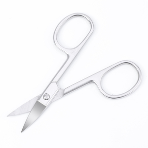 Venta al por mayor herramientas de maquillaje tijeras de manicura recortadora de cejas de acero inoxidable belleza tijeras curvas para cejas herramienta de cuidado Personal - Product Image 2