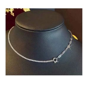 Xinfly Fashion Choker 18k Pure Gold 1.0ct Natural Diamond Tennis <b>Necklace</b> - Product Image 1