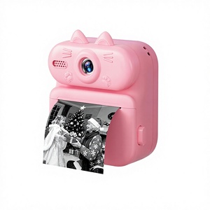 Gleeglee Kids <b>Camera</b> Instant Print 1080P 2.0" Screen Plastic Body Portable Toy for 3-10 Year Olds Girls Boys <b>Pink</b> Cat Christmas - Product Image 3
