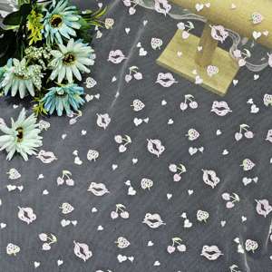 ملابس داخلية مثيرة قماش شبكي دانتيل مطرز على شكل شفة ملونة للنساء ملابس داخلية - Product Image 5