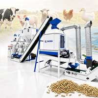 Ligne de production de granulés d'aliments pour poissons flottants de 1 tonne par heure, machine extrudeuse d'aliments aquatiques