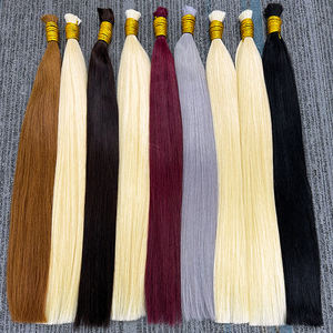 Producto Remy Hairshop Color Ombre Blanco Extensión de cabello a granel Recto Muy alta calidad Sin enredos Genius Weft Ready en stock - Product Image 5