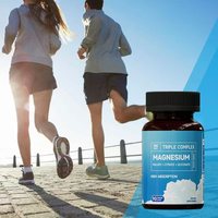 Complément Triple Complexe de Magnésium à Absorption Élevée – Capsules Triple Magnésium pour la Relaxation Musculaire, le Soutien du Sommeil et la Guérison du Système Nerveux