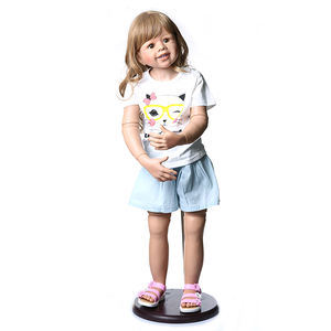 Grande poupée 98CM, bébé <span class=keywords><strong>reborn</strong></span> original, bébé fille en bas âge, 3-4 ans, poupées <span class=keywords><strong>reborn</strong></span>, corps en silicone, poupée <span class=keywords><strong>reborn</strong></span> - Product Image 1