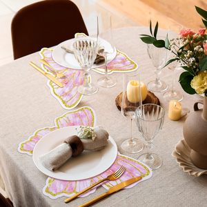 Manteles individuales desechables de papel de mariposa, Mantel Individual de mariposa <span class=keywords><strong>para</strong></span> primavera, verano, boda, <span class=keywords><strong>cumpleaños</strong></span>, Baby Shower, fiesta de vacaciones - Product Image 3