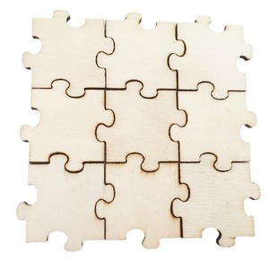 Rompecabezas de Madera en Blanco de 50 Piezas, Rompecabezas Grandes de Forma Libre sin Terminar, Rompecabezas de Madera Natural para Niños, Decoración para Bebés - Product Image 1