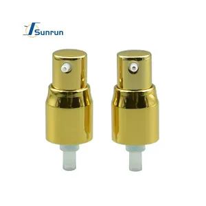 18/410 gold lotion dispenser pump aluminum coating cosmetic treatment pumps cream pumps