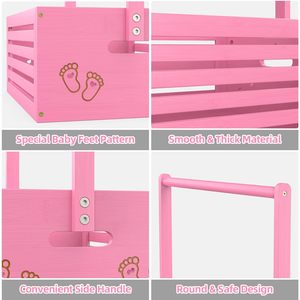 BAMBOOHOMIE fábrica de madera Baby Shower cajón armario ducha fiesta cesta con asa almacenamiento cesto bambú <span class=keywords><strong>embarazo</strong></span> regalo caja - Product Image 4