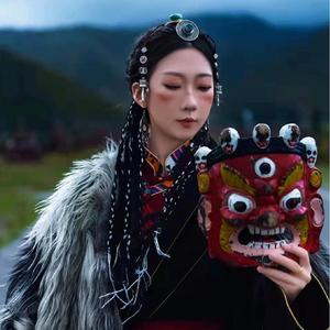 Perruque Dreadlocks longues tressées, queue de cheval, cheveux réalistes à dix brins avec fil argenté, style ancien pour femmes - Product Image 3