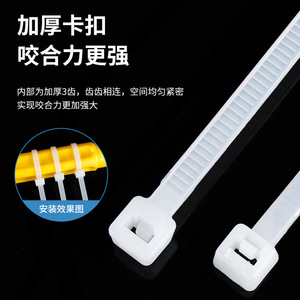 Bridas de Plástico para Cables de la Liga Olímpica, de Nylon, Autoblocantes, Grado Industrial, con Hebilla Reforzada, Fuerte Poder de Sujeción - Product Image 1