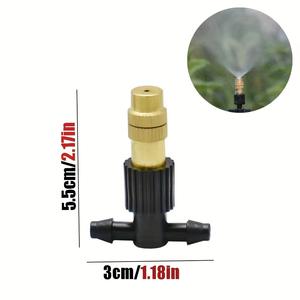 Juego de cabezales de pulverización atomizadores de cobre ajustables, Kit de riego por microaspersión de 20m para jardín, patio, refrigeración y riego por goteo - Product Image 5