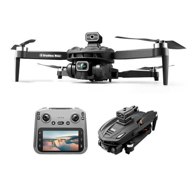 V168 MAX Brushless Plastic Foldable 2.4GHz WiFi Drone Screen Control Aerial Photography 8k Aircraft GPS Positioning Homing