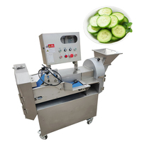 Cubo de trituración de verduras Comercial Grande de doble cabeza Industrial 3mm Dicer máquina picadora para verduras 20mm