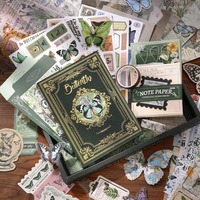 Papier de scrapbooking décoratif naturel imprimé papillon rétro, ensemble de bloc-notes à couverture rigide papillon Dreamweaver pour bricolage artistique et artisanat, idéal pour les cadeaux