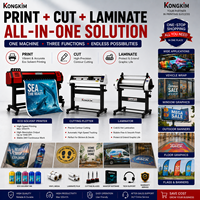 Imprimante à solvant écologique Kongkim 1,8 m (6 pi) pour autocollants industriels, découpeuse de vinyle, traceur, plastifieuse, production complète de signalétique graphique