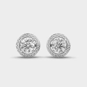 Stylish Round Brilliant Diamond Hip Hop Party <b>Stud</b> <b>Earrings</b> Premium Sterling <b>Silver</b> Luxury Designer Accessories for Women - Product Image 4