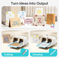Likcut S501 Mini Cortadora de Vinilo y Cartulina, Máquina de Corte Inteligente DIY y Plotter para Pegatinas y Manualidades con Cartulina