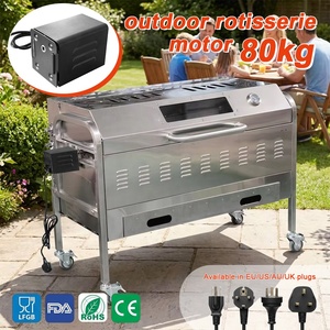 Moteur de rôtissoire robuste Grillmotor, capacité de charge 80 kg, 3 tr/min, arbre carré 8, 10, 12 mm, moteur électrique pour barbecue - Product Image 1