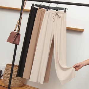 Nouvelle Collection 2025 – <span class=keywords><strong>Pantalon</strong></span> Long Décontracté Femme Taille Haute Ample Jambe <span class=keywords><strong>Large</strong></span> en <span class=keywords><strong>Soie</strong></span> Glacée pour l'Été - Product Image 4