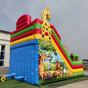 Castillo Inflable Comercial con Tobogán de <span class=keywords><strong>Jirafa</strong></span>, Temática Animal para Niños, Ideal para Fiestas y Eventos en Parques, Incluye Kits de Reparación - Product Image 3