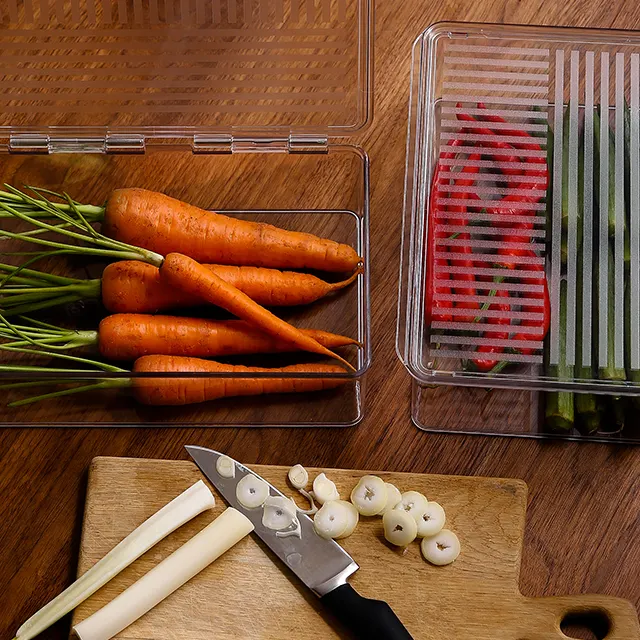 SHIMOYAMA kapaklı 4/5L şeffaf mutfak düzenleyici PET üst açık gıda saklama kutusu organizatör kapaklı