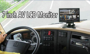 7 inch TFT LCD kleuren AHD auto dashboard tv-monitor met VGA achteruitrijcamera - Product Image 3