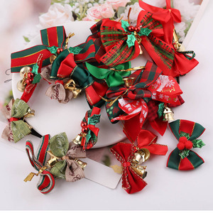 Christmas Satin Ribbon <b>Bows</b> With Jingle Bells Diy Jewelry Accessories For Holiday Decorations And Crafts - Product Image 4