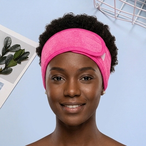 Bandeau de spa absorbant la transpiration, antidérapant, extensible et lavable pour le maquillage, le lavage du visage, les soins du visage et comme bandeau de sport - Product Image 5