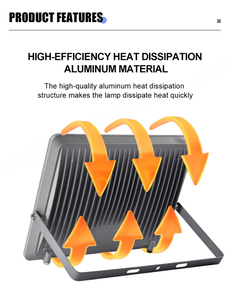 Luz de inundación LED impermeable IP65 para jardín al aire libre, patio de parque, 10W, 20W, 30W, 50W, 100W, 150W, 200W, 300W, 400W, fuente de alimentación de CA de aluminio - Product Image 4