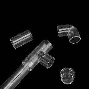 Conector en T de acrílico transparente de 25 mm de diámetro interior, recto/codo, tapón final para tuberías de acuario, acoplamiento chino - Product Image 1