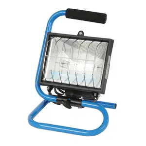 Portable Handheld Flood light Spot Lamp Stand Adjustable Outdoor Powerful Light 500W Halogen Work Light with Metal Fram