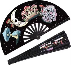 Abanicos de Mano Plegables de Bambú Personalizados de 33 cm, Estilo Chino, Pintados a Mano, con Diseño de Ángel Musical Tradicional, para Publicidad, Recuerdos de Boda - Product Image 3