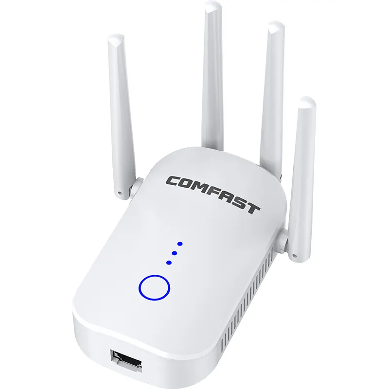 Penguat sinyal wifi, penguat jangkauan jauh OEM extender nirkabel 1200mbps pengulang sinyal wifi