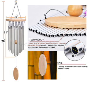Campanelli eolici da esterno 22 tubi <span class=keywords><strong>con</strong></span> campanelli eolici unici <span class=keywords><strong>con</strong></span> gancio a S - Product Image 4