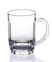 Vendeur chaud blanc en plastique PP PS acrylique bière tasses à boire tasses à bière pour la fête pour Bar avec poignée 6oz 7 8 9 10 11 OZ