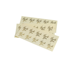 100 Stks/pak Transparante Hart Hot Stamping Dank U Papier Sticker Zelfklevende Kraft Bakken Seal Sticker Gift Label - Product Image 5