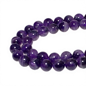6mm Round Natural High Quality Loose Amethyst Gemstone Beads with Pleochroic Effect - Product Image 3