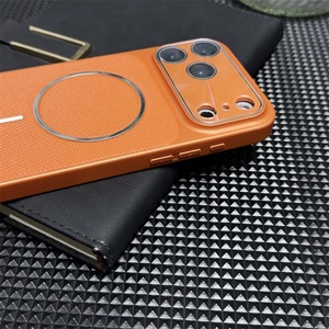 Funda Magnética de Cuero PU para Teléfono con Lente de Vidrio HD para iPhone 17 Air 13 14 15 16 Pro Max, Carcasa Trasera Antigolpes - Product Image 3