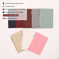 Yihe Meilleure vente 8 couleurs A7 Litchi cuir lâche mouche feuille tableau de bord pour A6 Budget classeur avec fente pour carte et pochette à fermeture éclair