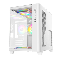 Boîtier PC AntarcChill Factory OEM en verre trempé Micro ATX blanc, châssis tour moyenne M-ATX/ITX USB3.0, boîtier CPU RGB, boîtier d'ordinateur