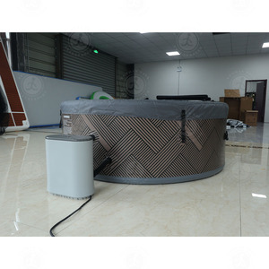 Nueva llegada inflable 1,8 M <span class=keywords><strong>madera</strong></span> Spa baño masaje bañera <span class=keywords><strong>jacuzzi</strong></span> para 4 adultos - Product Image 2
